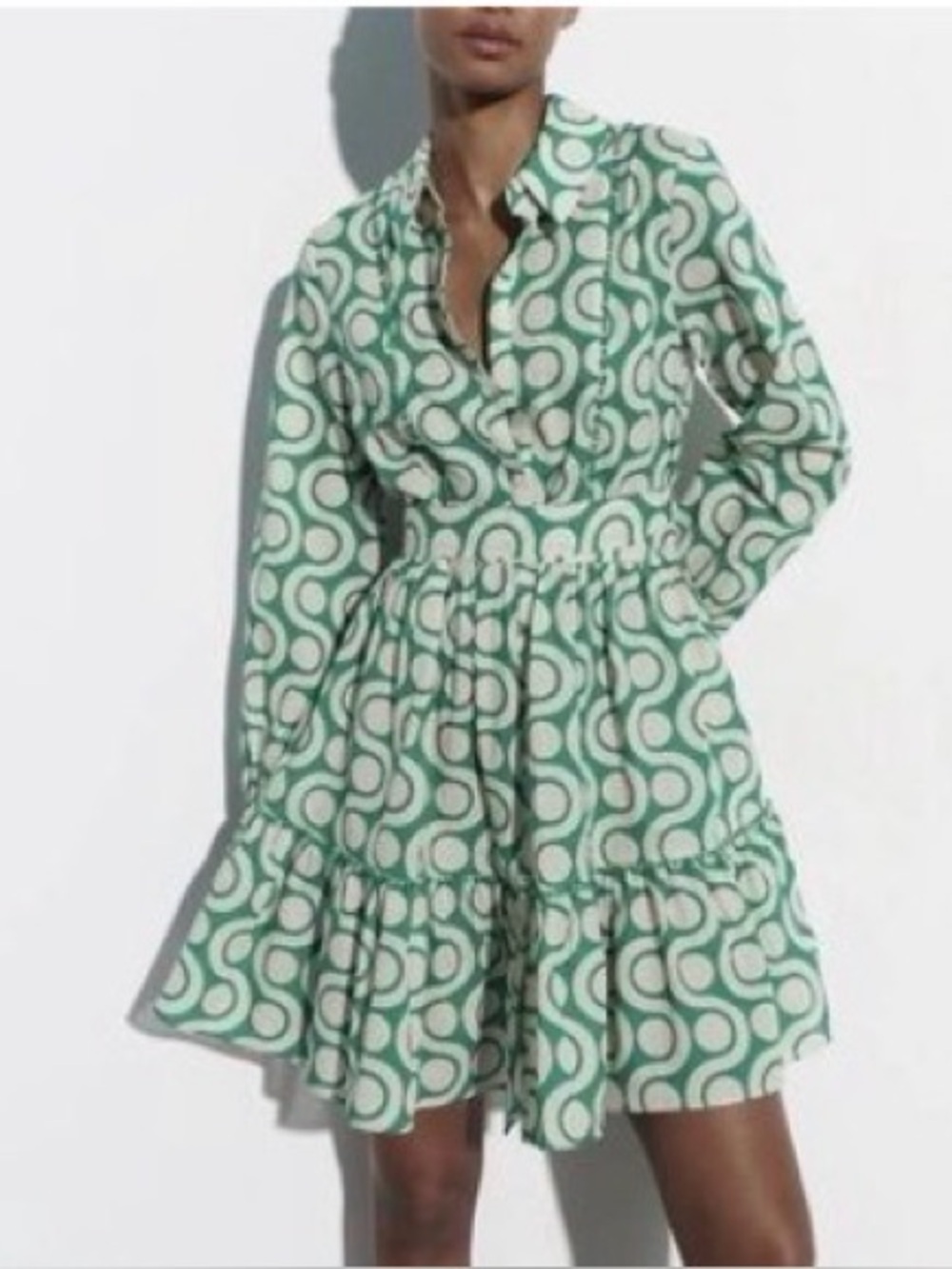 Zara Geometric Print Dress Sz XS